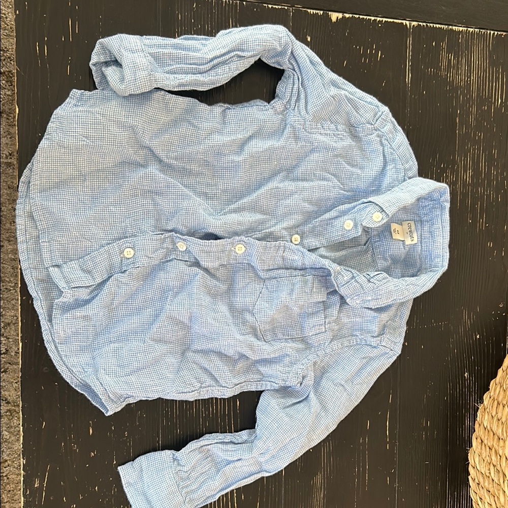Kids Blue Checkered Shirt
